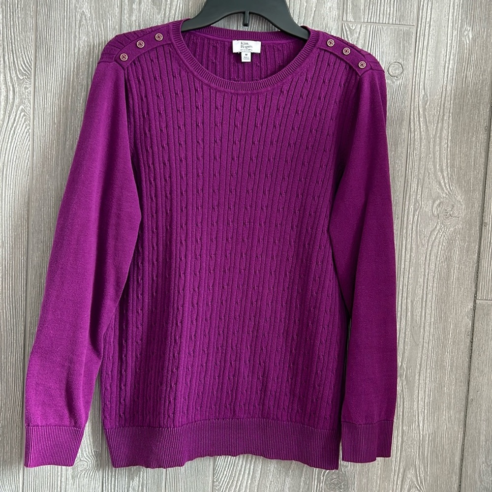 Purple sweater, Med, Kim Rogers, never worn
